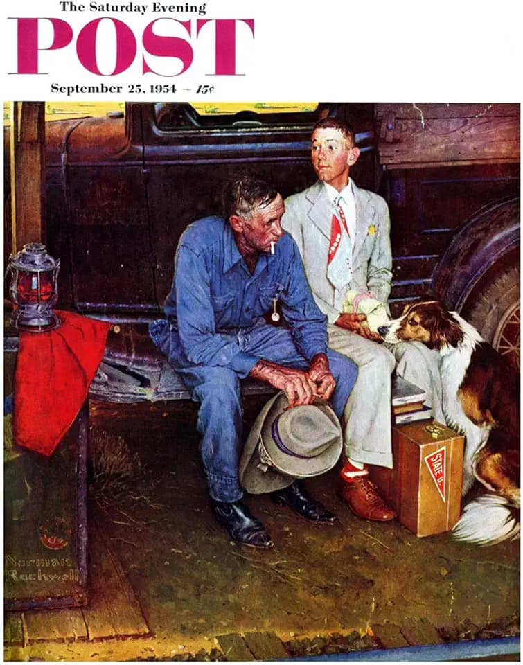 Art.com Wall Giclee Print """Breaking Home Ties"" Saturday Evening Post Cover, September 25,1954" by Norman Rockwell, 12" x 16"