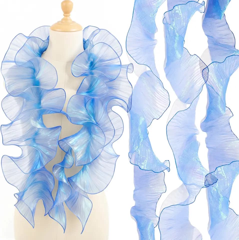 Ganeen 32 Yard Helloween Jellyfish Ribbon, Sapphire Blue, Single Layer