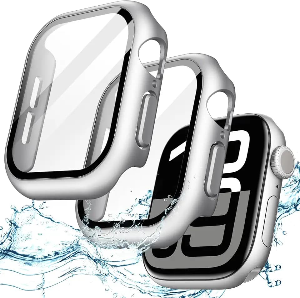 JETech Wasserdichte Hülle für Apple Watch Series 11/10 42mm, Silber