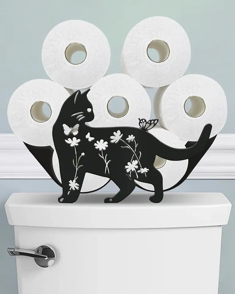 Cat Toilet Paper Holder Stand, Decorative Toilet Paper Storage