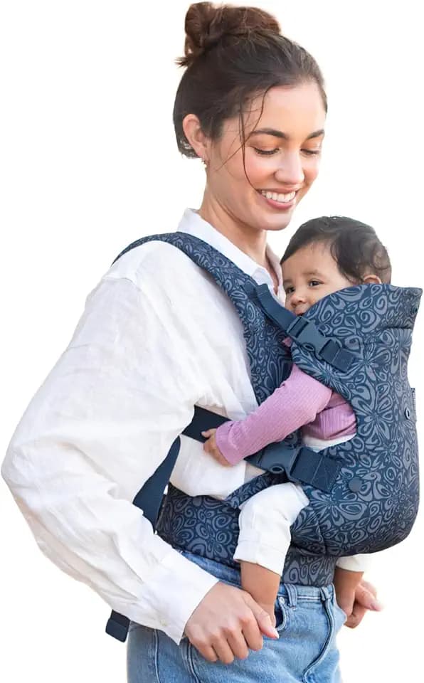 Infantino Flip 4-in-1 Baby Carrier Convertible Ergonomic, Floral Navy