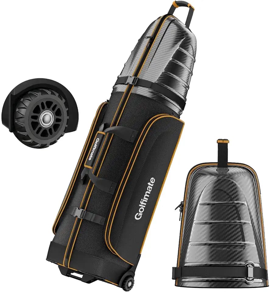 Golf Travel Bags for Airlines with Carbon Fiber Hard Top Covers