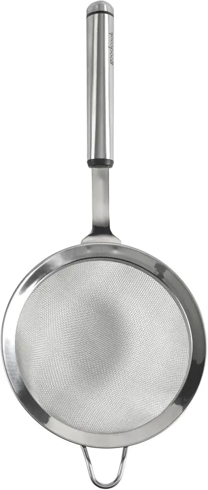 GoodCook Gourmet 6-inch Hand Strainer, Stainless Steel Diamond Shaped Ergonomic Handle with Hang Loop