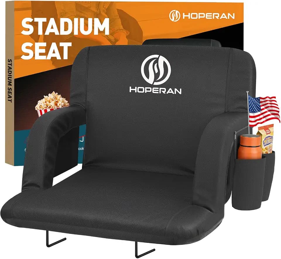 HOPERAN 23in Stadium Seats for Bleachers with Back Support, Extra Wide, 1PC
