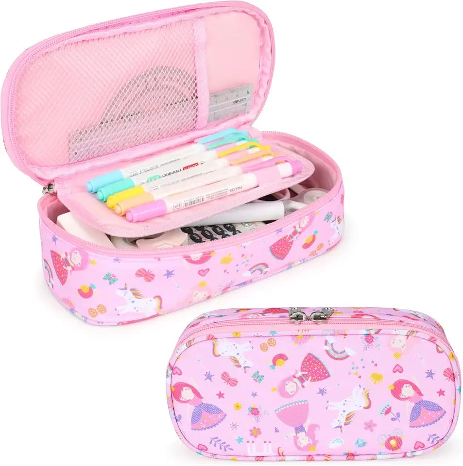 Cambond Cute Pencil Case for Girls - School Pencil Pouch Kid, Pink Princess