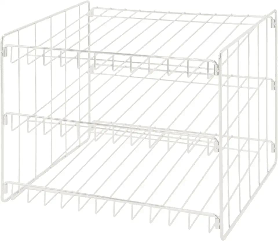 Kitchen Details 3 Tier Can Storage Organizer Rack in White