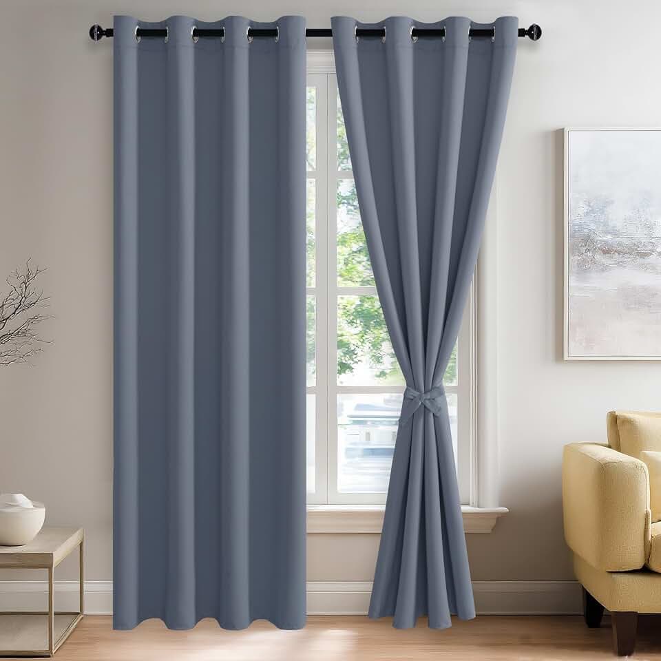 JIUZHEN Blackout Curtains for Bedroom Living Room 52 x 84 Inches Long