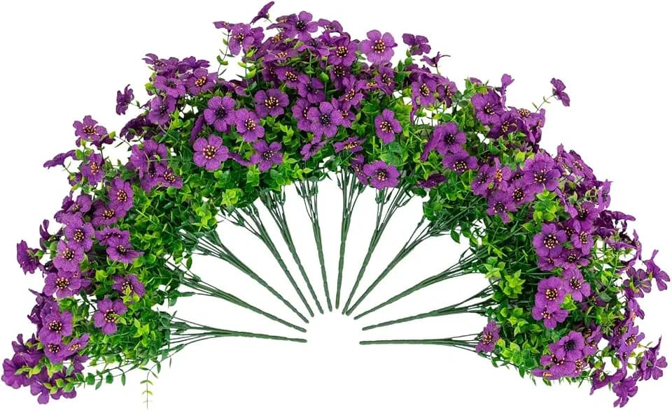 Nearly Natural 13in. UV Resistant Artificial Daisy Bush (Indoor/Outdoor) - Set of 12
