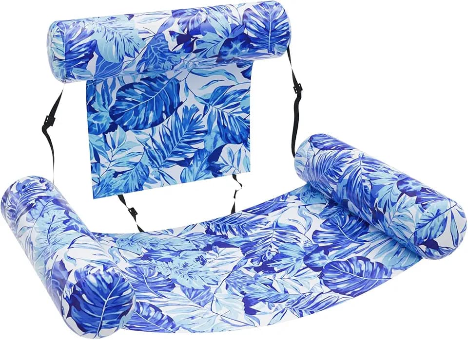 Inflatable Pool Float for Adults – Heavy Duty Floating Lounge Chair & Pool Noodle for Summer, Beach, Lake & Pool Parties – Comfortable Water Lounge for Relaxing & Fun