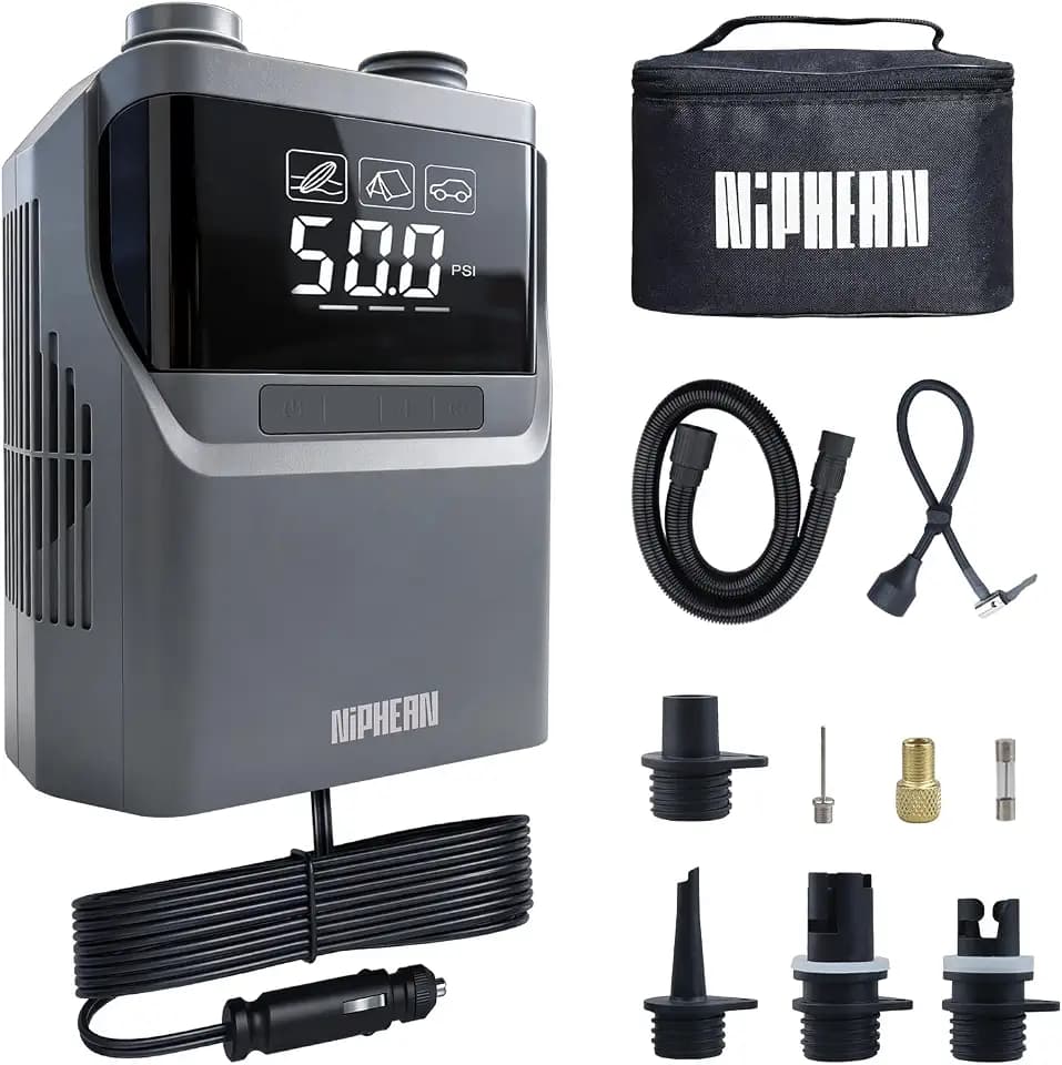 Niphean Paddle Board Electric Pump, 50 PSI Automatic Dual Stage Air Pump
