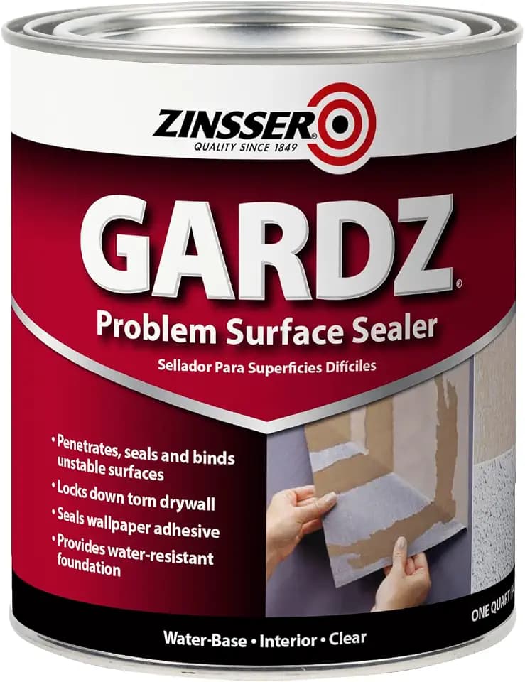 Zinsser Gardz Water-Based Problem Surface Sealer, Clear, Quart