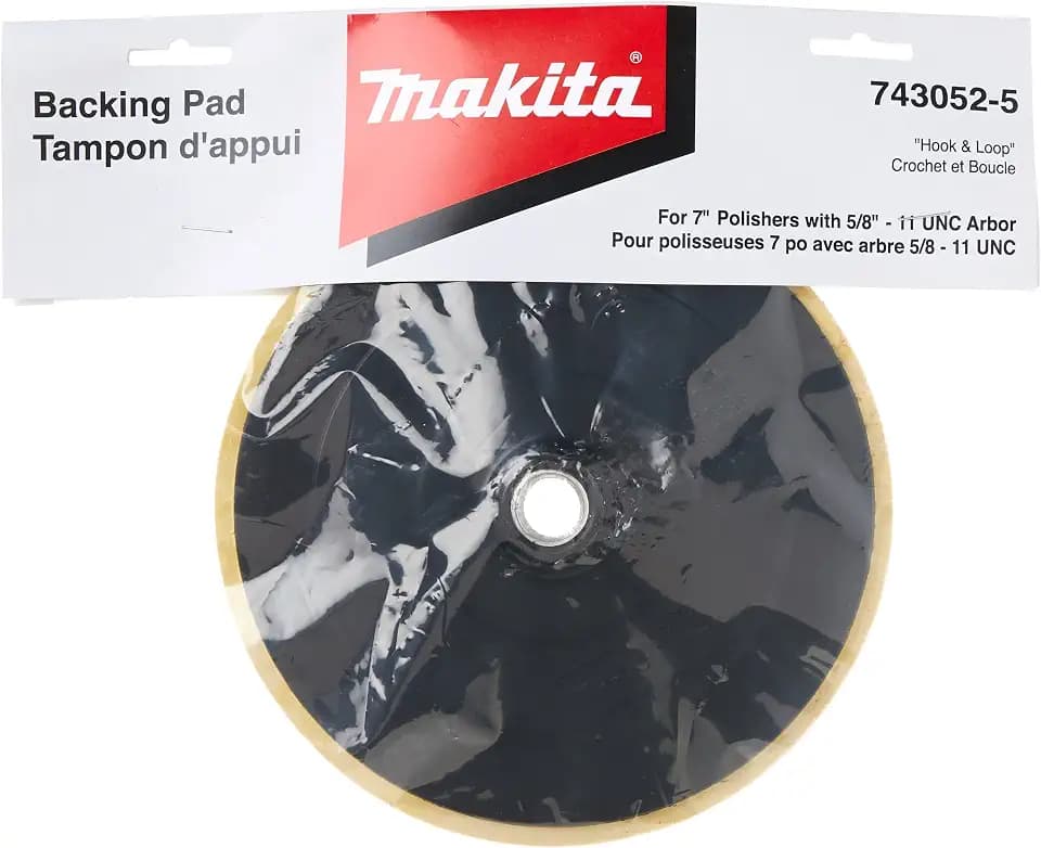 Makita 743052-5 7-in. Hook & Loop Backing Pad for 7” Polisher and Sander (9227C)