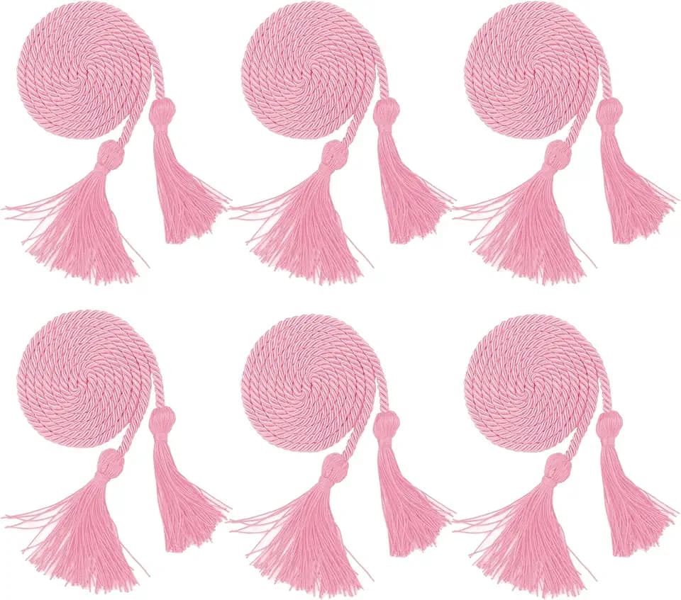 6 Pieces Graduation Cords,Pink Honor Cords,68 Inch
