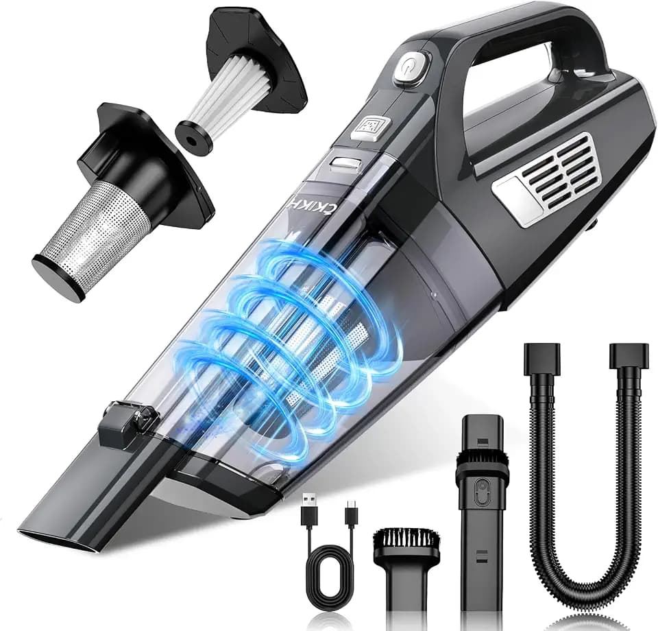 CKIKH Handheld Vacuum Cordless, 15000PA Hand Held Car Vacuum Cleaner