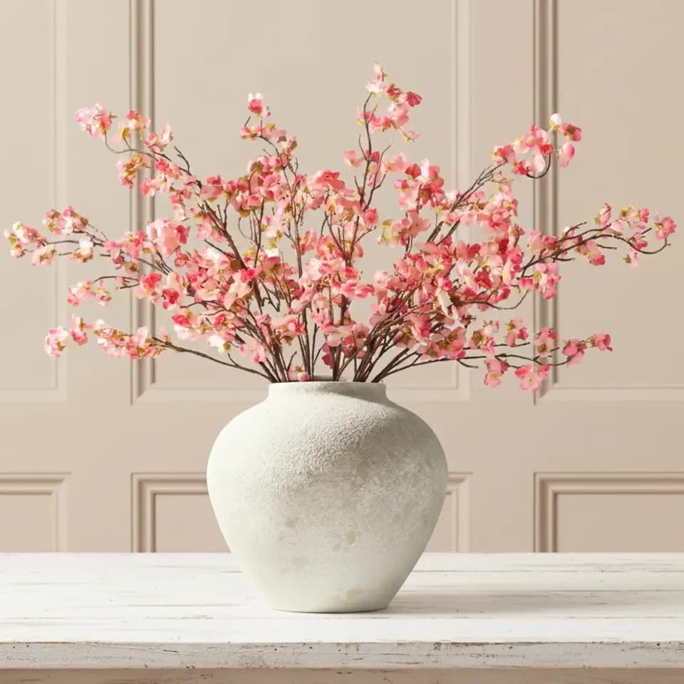 Pink Cherry Blossom Branches – 6 Pcs 33.5" Long Stem Artificial Flowers
