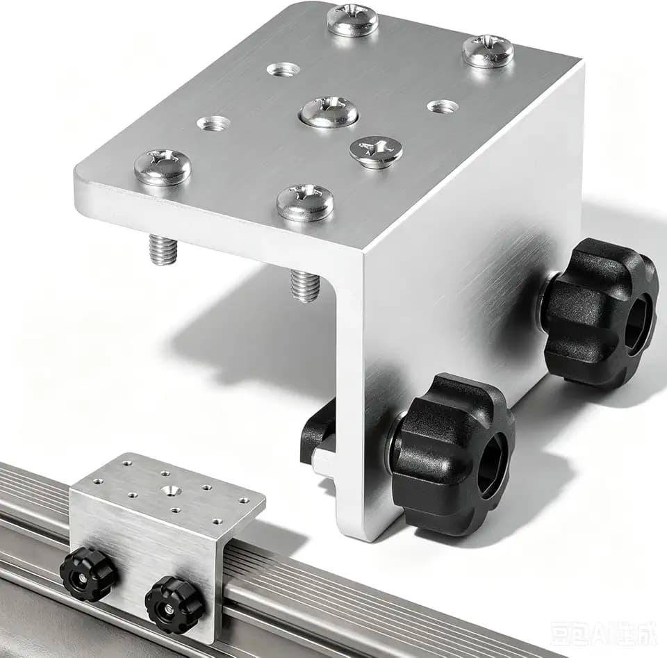 90° Boat Gunnel Track System Bracket Universal, Aluminum Track Mount Base