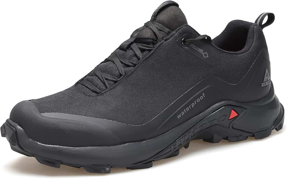 HUMTTO Men's All-Terrain Waterproof Hiking Shoes Lightweight Breathable Anti Slip Outdoor Trekking Trails Shoes
