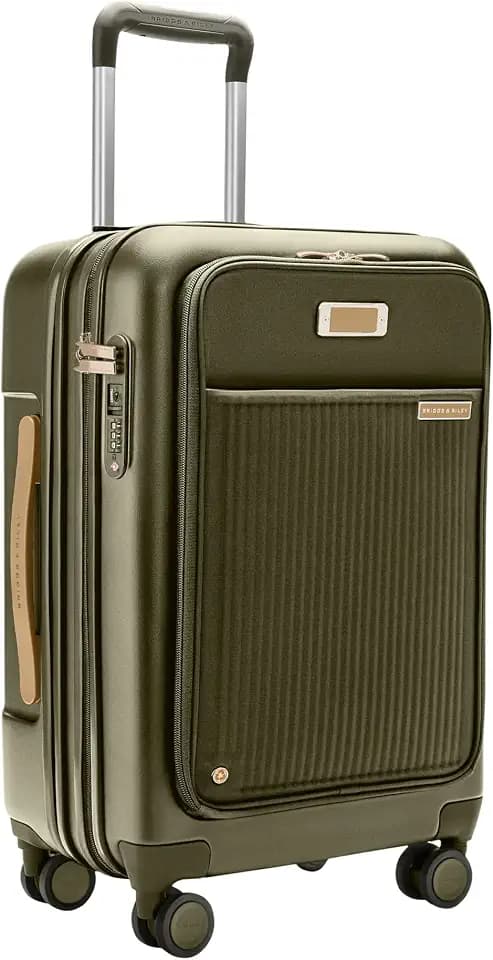 Briggs & Riley Sympatico 22 Inch Hardside Carry-On, Front Pocket, Olive