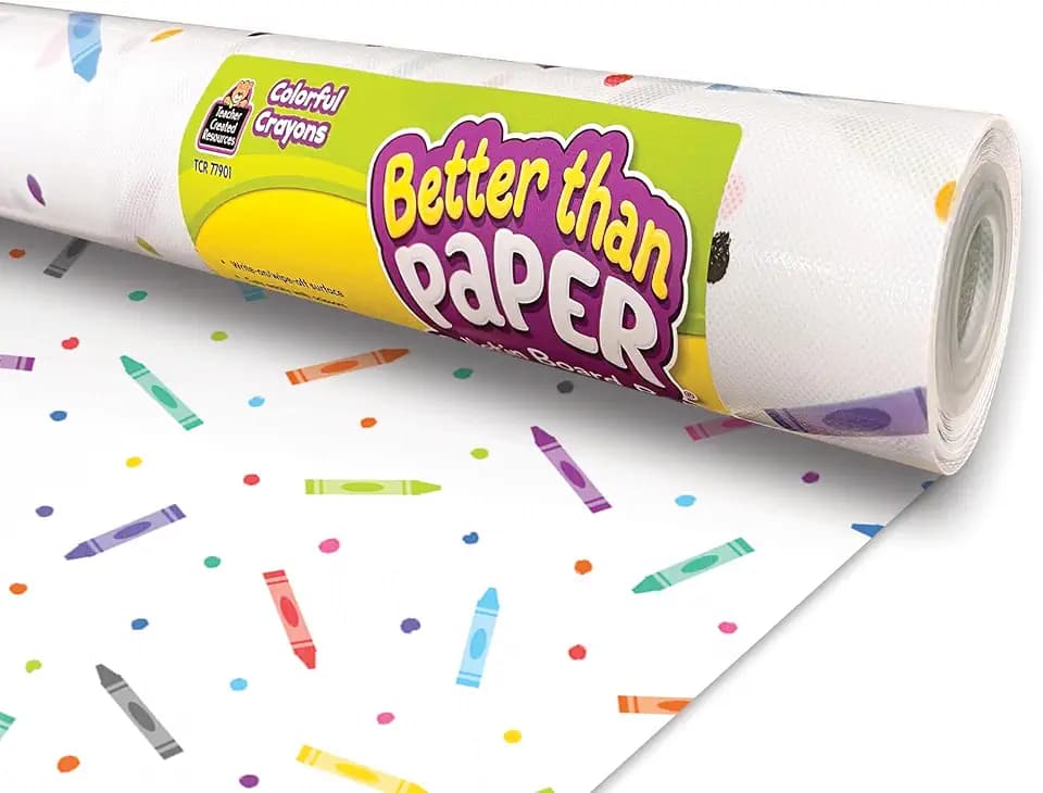 Teacher Created Resources Colorful Crayons Better Than Paper Bulletin Board Roll (TCR77901)