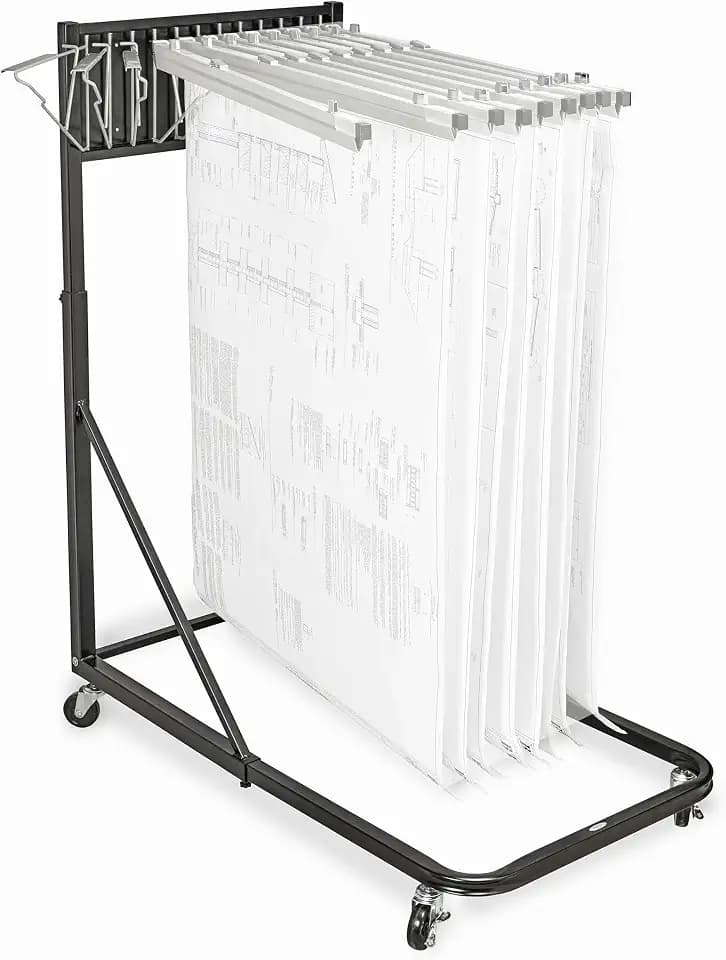 Adir Mobile Blueprint Holder – Construction Plan Rack, Map Organizer, Blueprint Rack, and Poster Display Rack for Jobsite and Office (Without Blueprint Clamps)