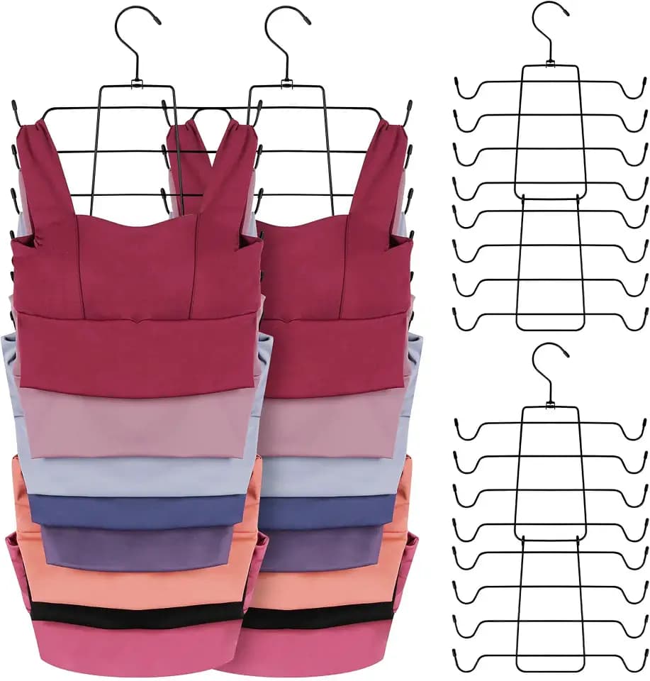 ZEDODIER 6 Pack Tank Top Hanger, Bra Organizer for Closet, Space Saving