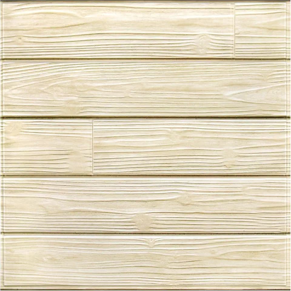 Commomy 3D Faux Wood Peel and Stick Wall Tiles 10 Pcs 11.8" x 11.8"