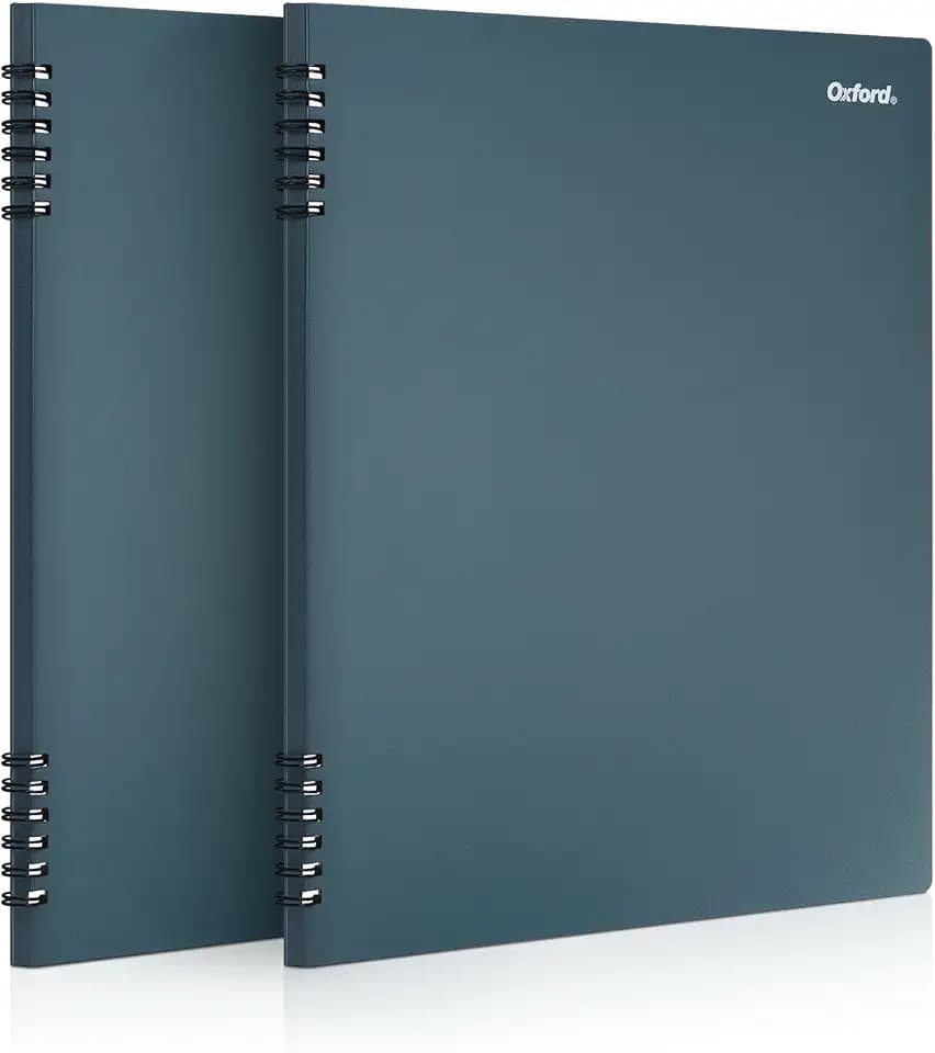 Oxford Stone Paper Notebook, School Notebooks, Journal for Writing, 8-1/2" x 11", Blue Cover, 60 Sheets, 2 Pack (161646)