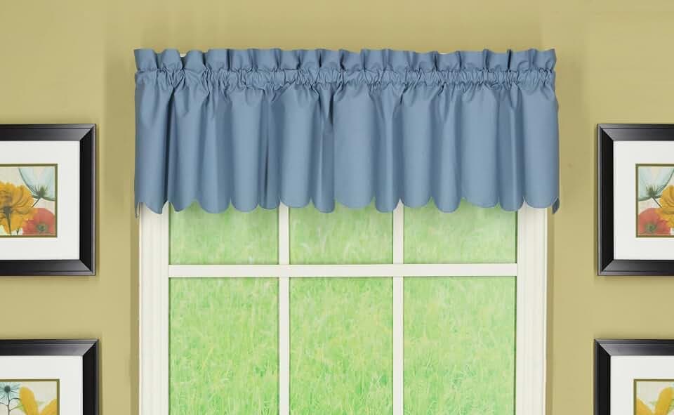 Orleans Curtain Valance (Blue)