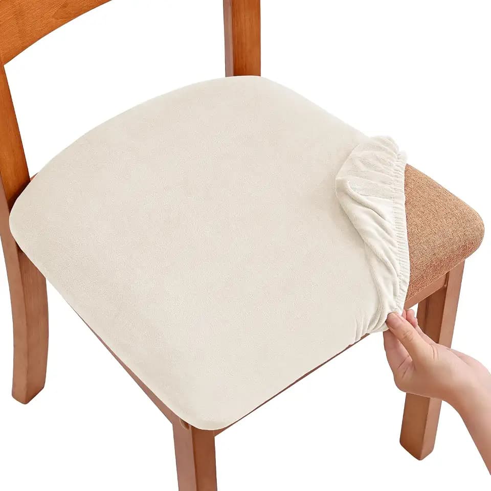 Smiry Velvet Seat Covers for Dining Room Chair Set of 4
