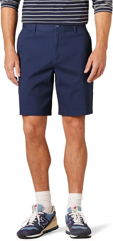 Amazon Essentials Men's Slim-Fit 9" Stretch Chino Shorts, Midweight Cotton Twill