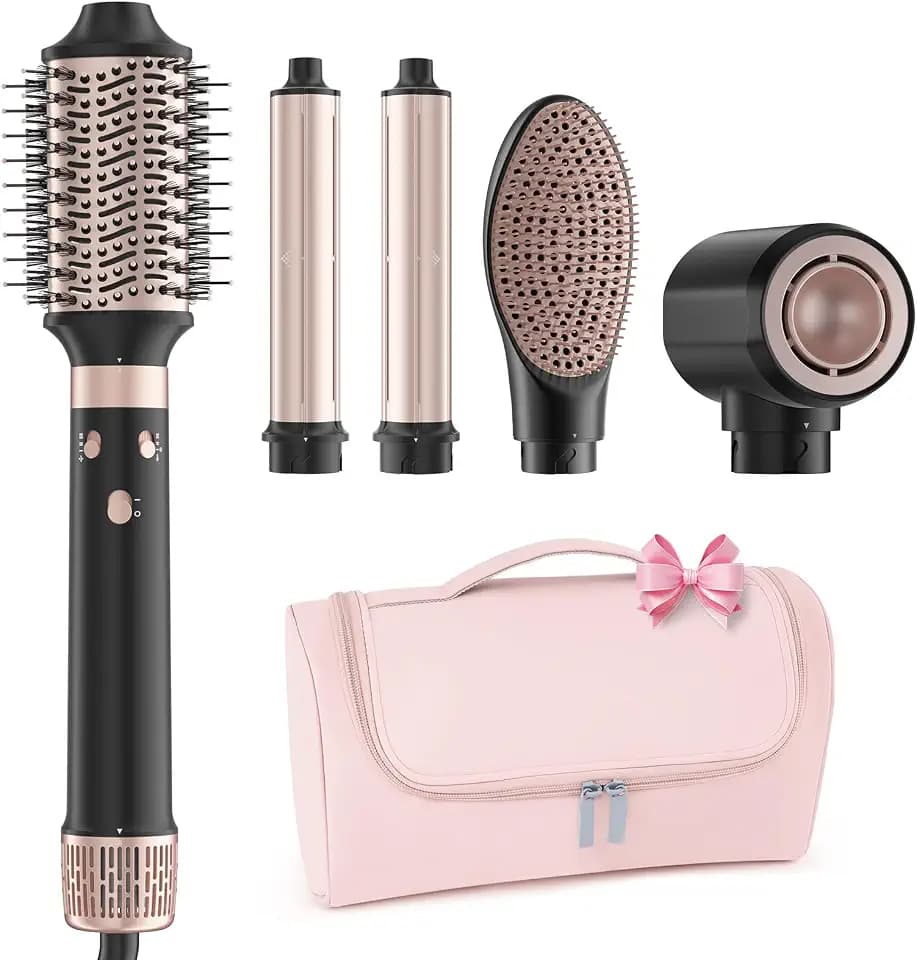 MESCOMB Dual Voltage Hot Air Styler Wrap - 5 in 1 Hair Dryer Brush