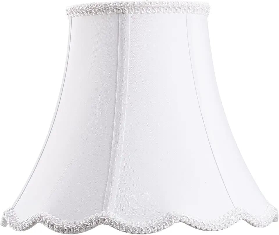 White Bell Lampshade, 7''x14''x10'', Solid Lamp Shade, Pack 1