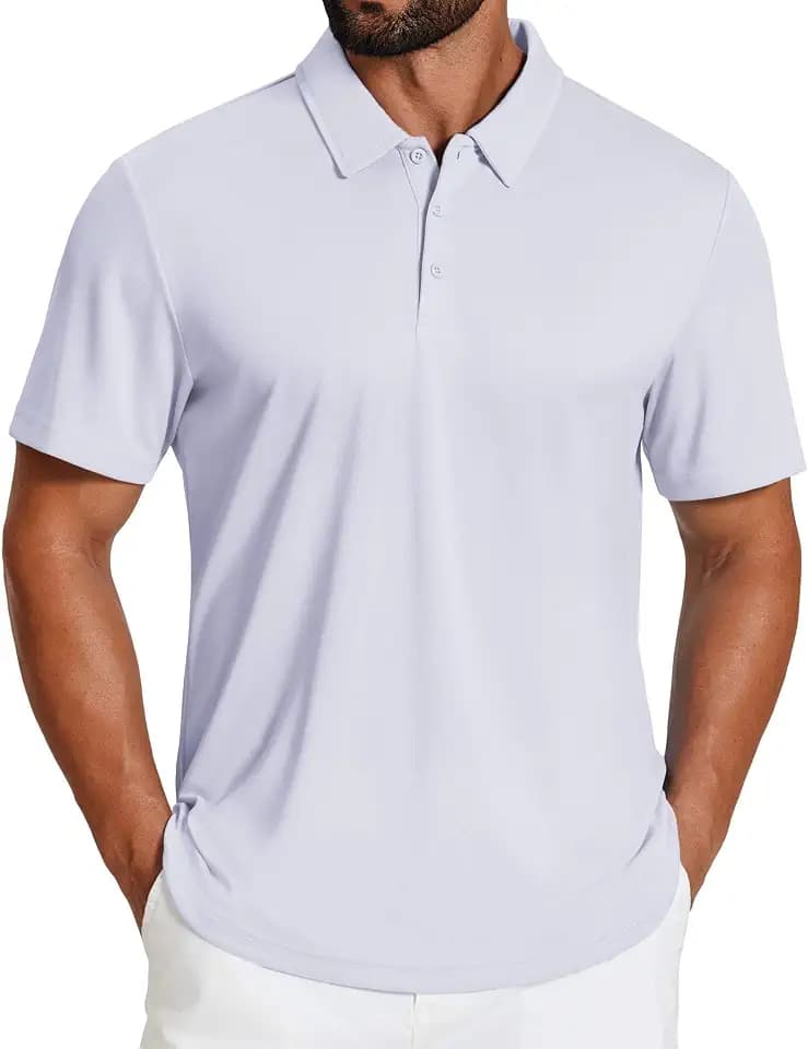 COOFANDY Mens Golf Polo Shirts Short Sleeve Quick Dry Moisture Wicking Performance Collared Golf Shirt for Men
