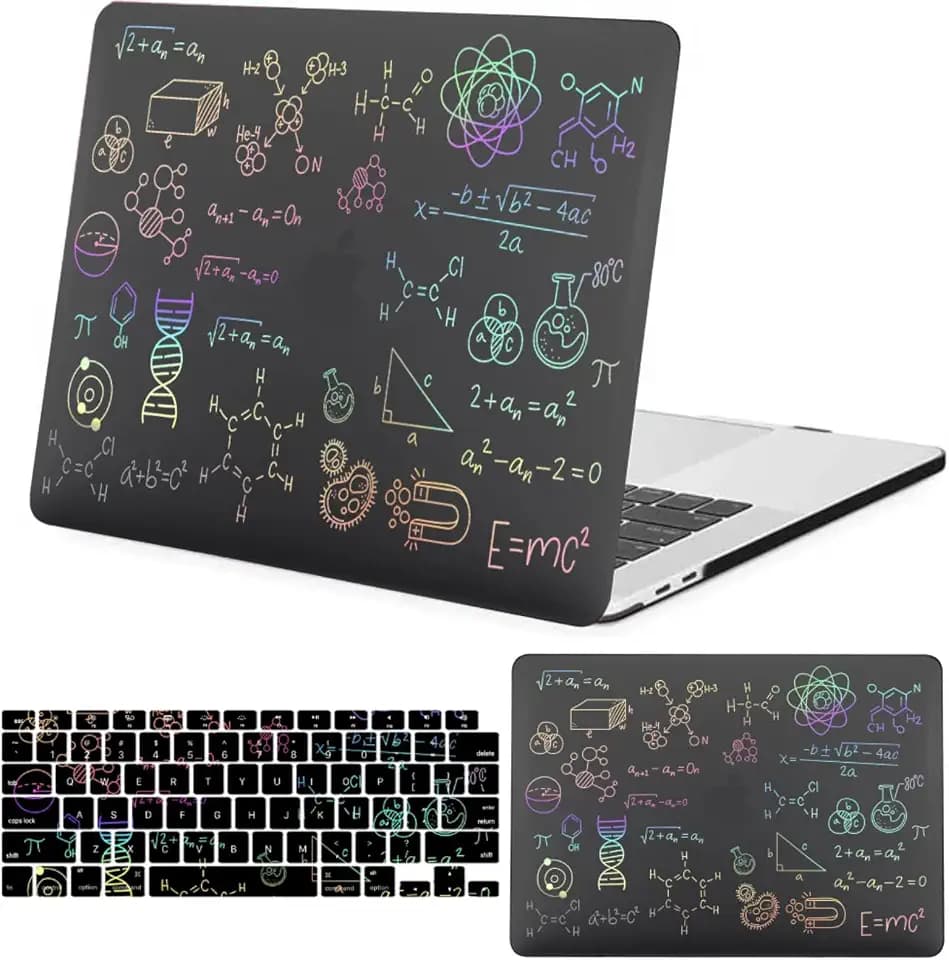Hülle Kompatibel mit MacBook Air 13,6 Zoll 2025 2024 2023 2022 Freisetzung A2681 A3113 A3240 mit Liquid Retina Display, Plastik Hartschale Schutzhülle Cover & Tastaturschutz, Chemische Formel