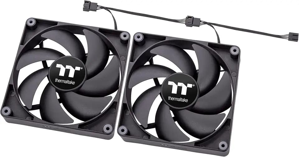 Thermaltake CT140 PC Cooling Fan | 2 Pack, Schwarz