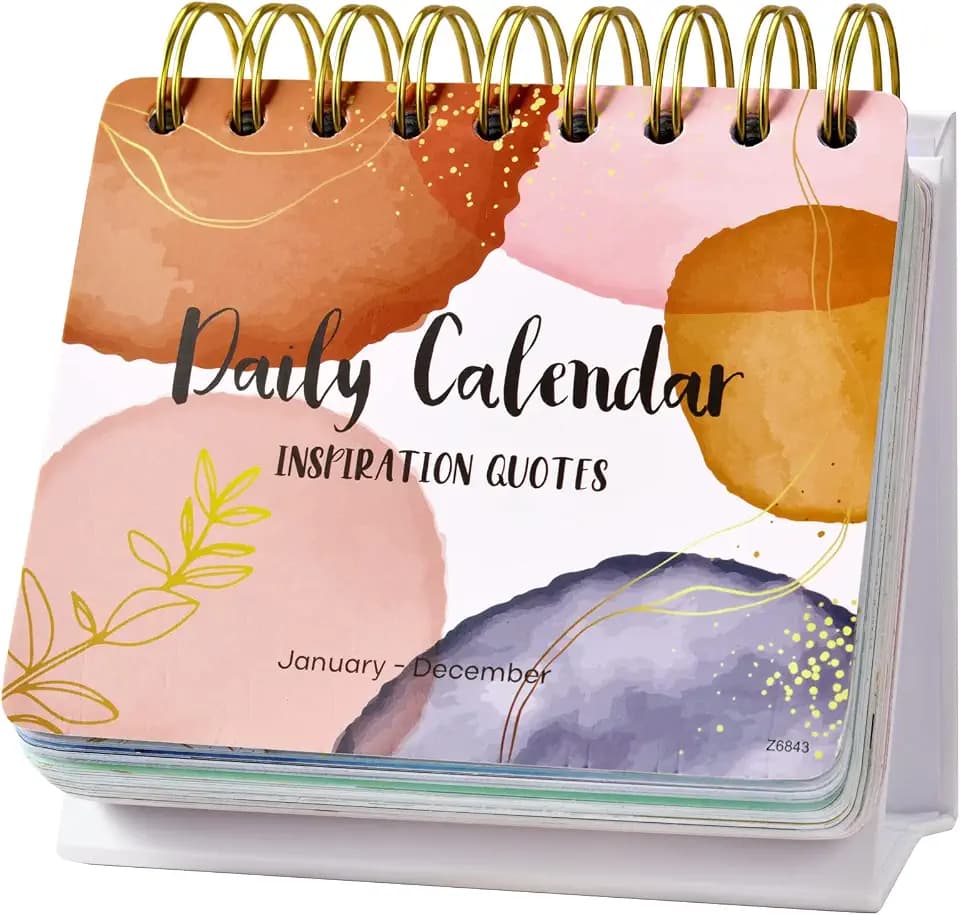 Motivational Perpetual Daily Calendar -Undated Calendar 5.5" x 4.8"