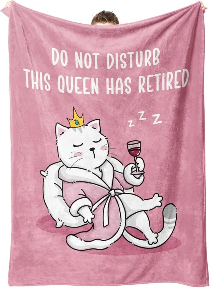 Retirement Gift for Woman, Funny Retirement Blanket, 2026 Retired Gifts