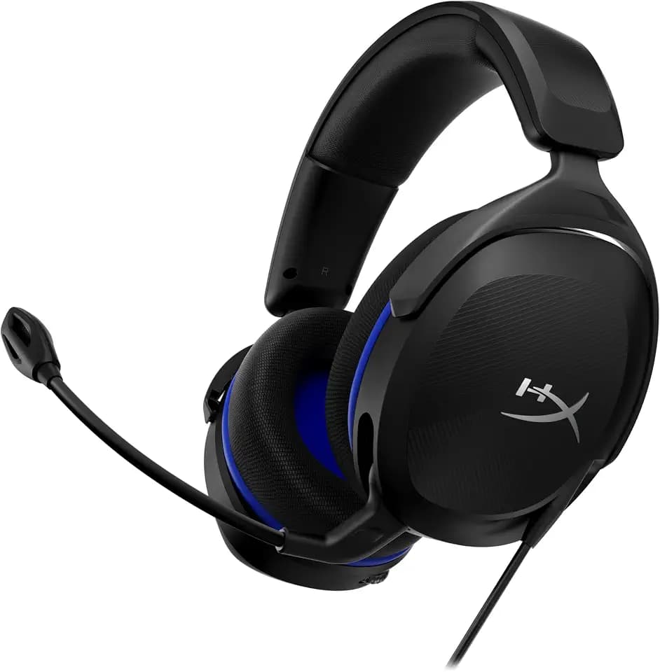 HyperX Cloud Stinger 2 Core Gaming-Headset für PlayStation, Over-Ear, 40mm-Treiber, Geräuschunterdrückendes Mikrofon, 3,5-mm-Klinke, Leichtes, Komfortables und Robustes Headset, Schwarz