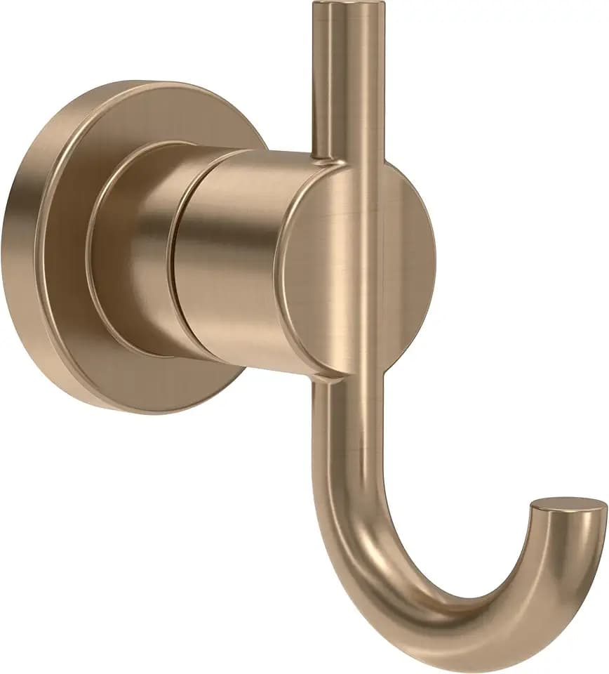 Delta Double Towel Hook for Bathroom or Kitchen| Champagne Bronze | Nicoli Accessories