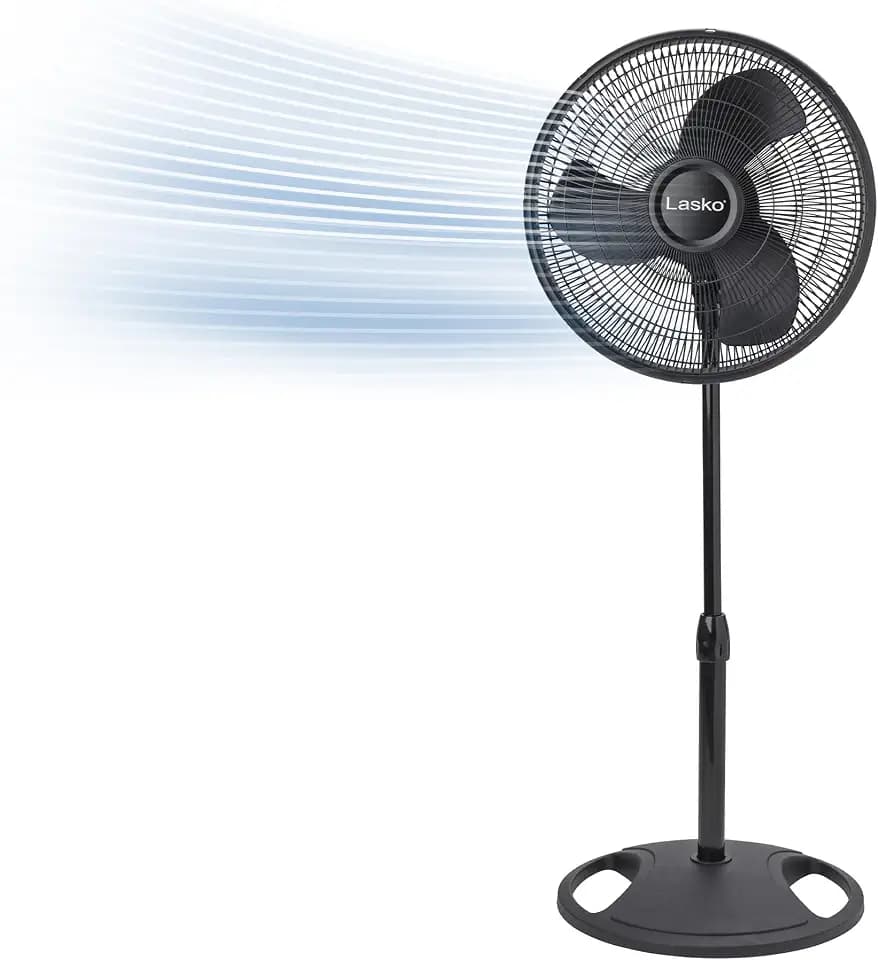 Lasko Oscillating Standing Pedestal Fan - 16” - 2521 - Black