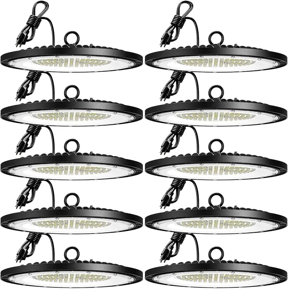 Amico 10 Pack UFO LED High Bay Light 200W 28000lm 5000K, UL Listed