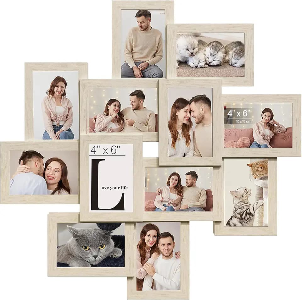 SONGMICS 12-Pack 4 x 6 Collage Picture Frames with Glass Front