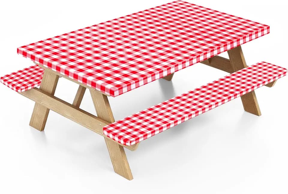 Picnic Table Cover with Bench Covers, Camping Essentials, 72x30 In
