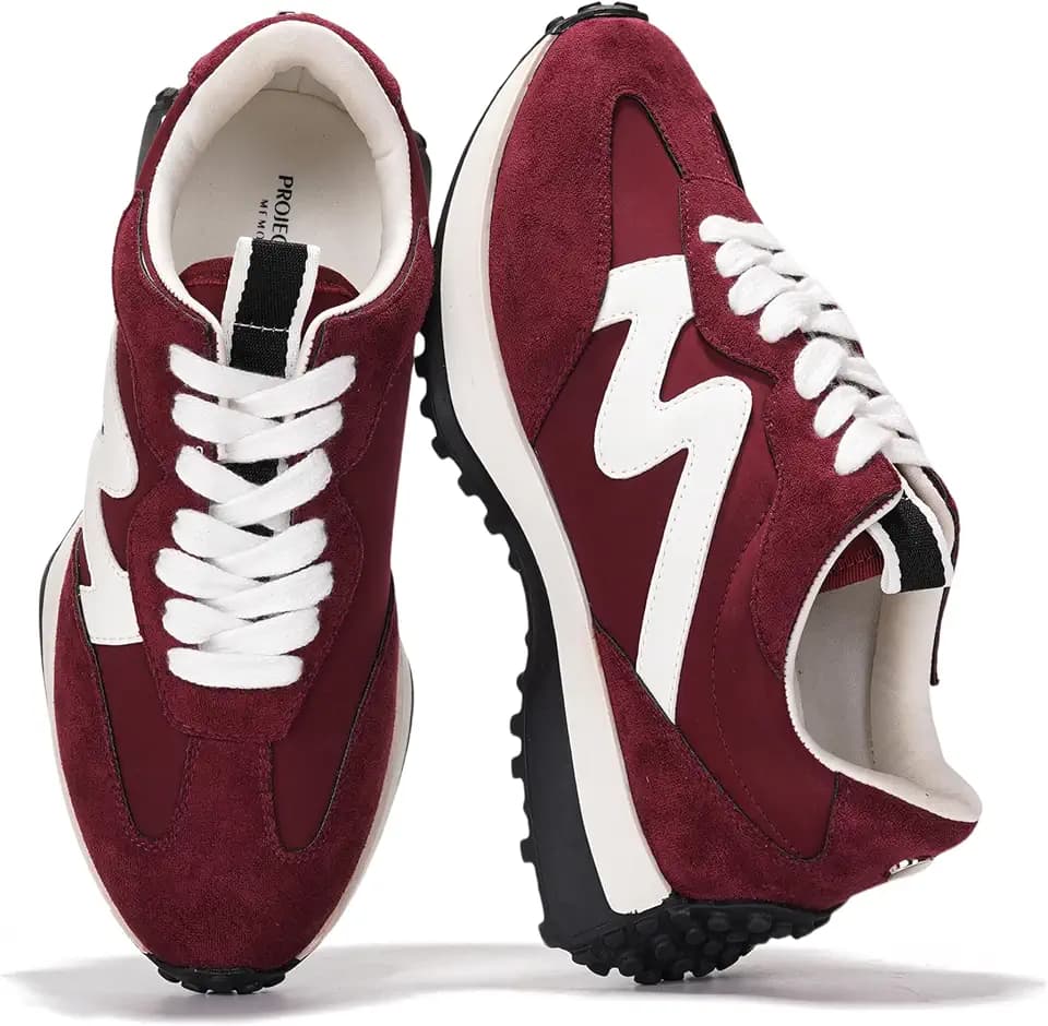 Trendy Lace Up Fashion Sneakers for Women - Lightweight Womens Shoes 2026