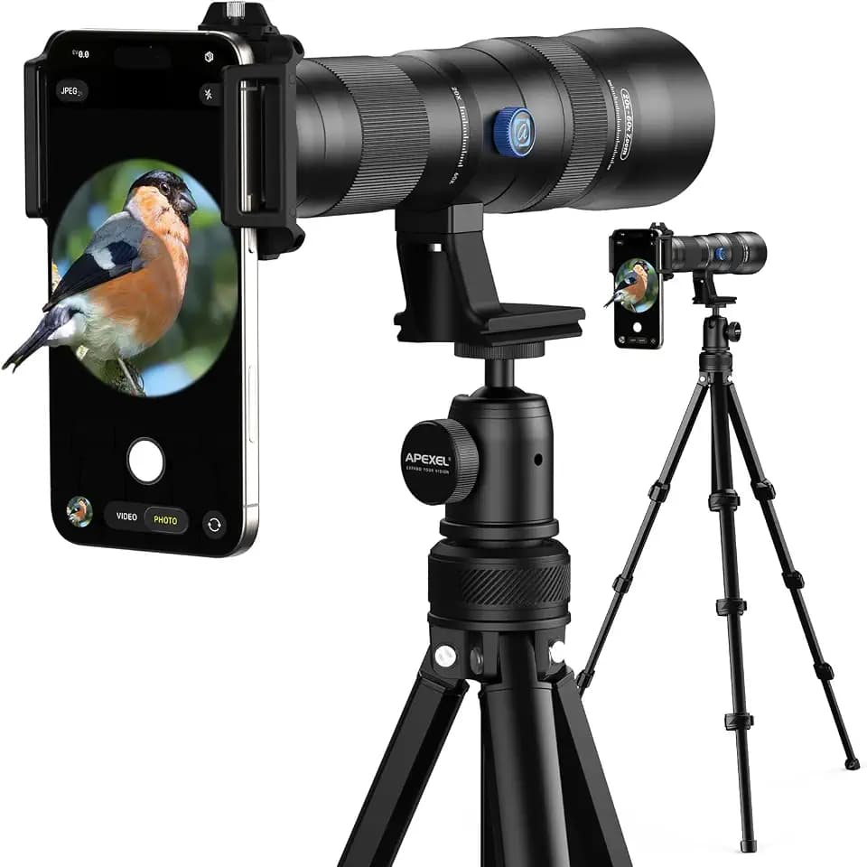 Evil Eye 20-60X Zoom-Teleobjektiv für Smartphones, HD-Teleobjektiv für Mobiltelefone, mit Stativhalterung & Universal-Klemme – Perfekt für iPhone 16/15/14/13-Serien, Samsung, Android
