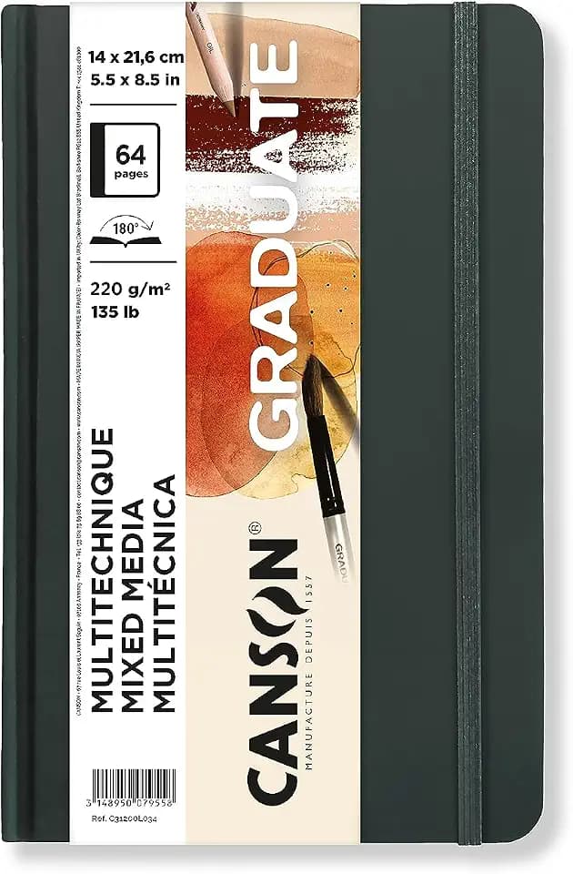 Canson Graduate Mixed Media Paper Art Book, Textured, 5.5x8.5 in