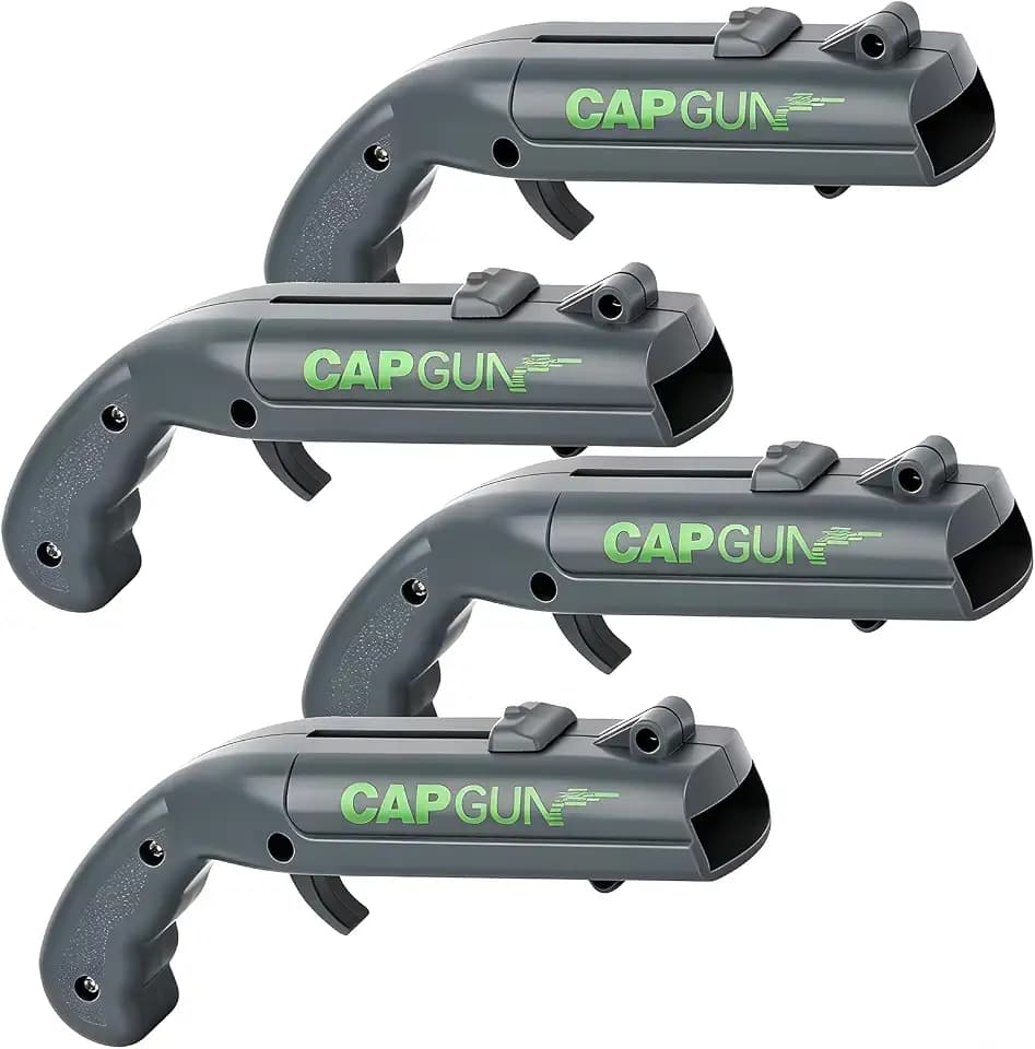 Cap Gun Bottle Opener,Funny Shooting Gun Creative Opener for Family Gatherings Party Games Bar Outdoor BBQ,Cool Gifts for Father's Day Birthday Christmas (4, Gray)