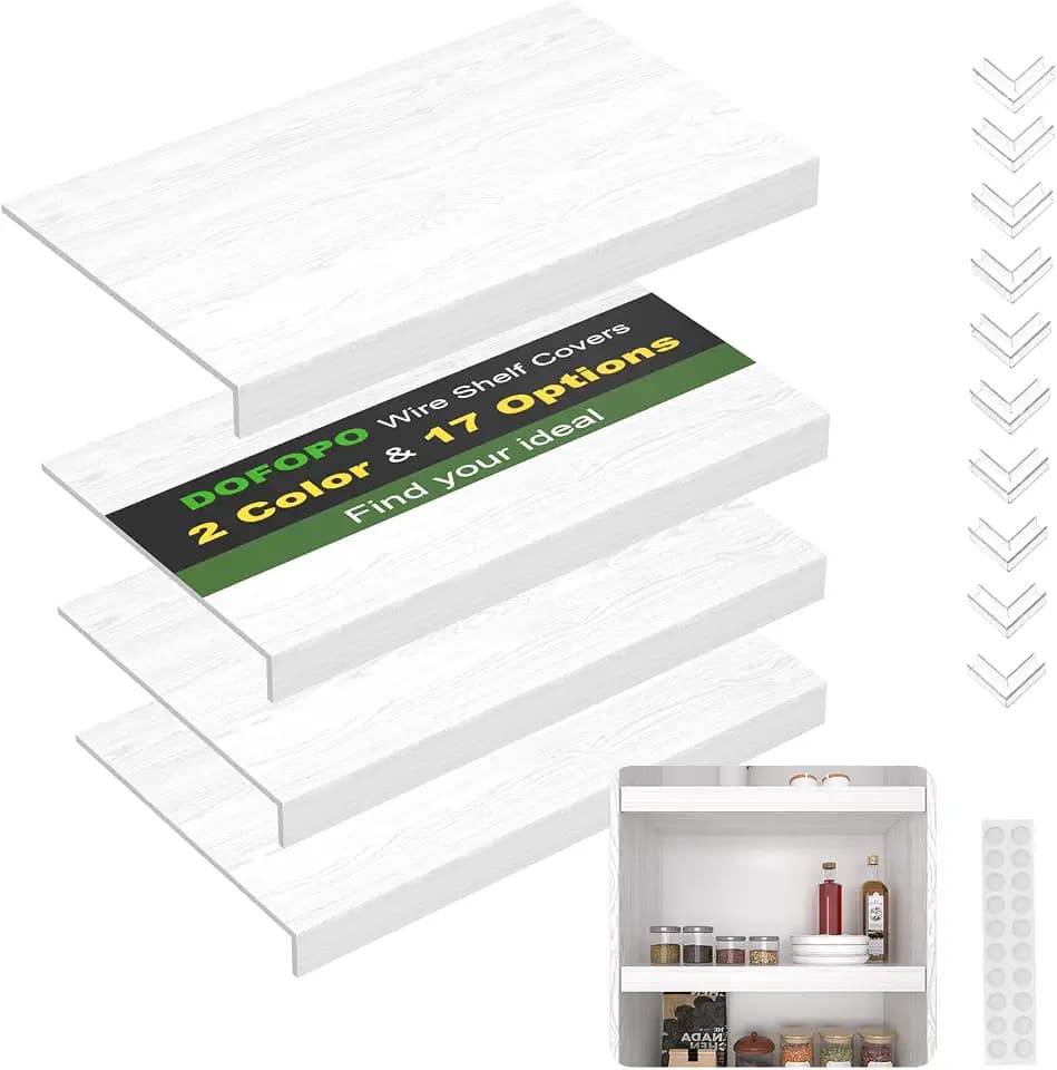 Wire Shelf Cover, PVC Wire Rack Covers for Pantry 36" W X 12" D