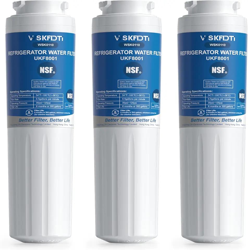 UKF8001 Water Filter Replacement, Compatible with EDR4RXD1,EveryDrop® Filter 4,Maytag® UKF8001AXX-200, UKF8001AXX-750, 4396395,46-9006, WD-F07,WHR4RXD1, KAD4RXD1, 3 PACK