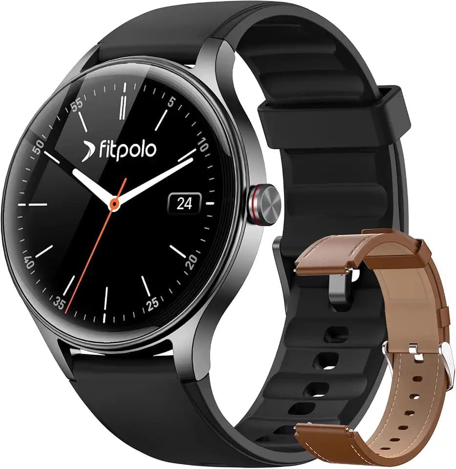 Smartwatch Herren Damen, HD AMOLED-Display Smart Watch mit Telefonfunktion/KI-Sprachassistent, Sportuhren Herren 120+ Sport IP68 Wasserdicht Fitness Tracker Schlafmonitor Herzfrequenz Schrittzähler